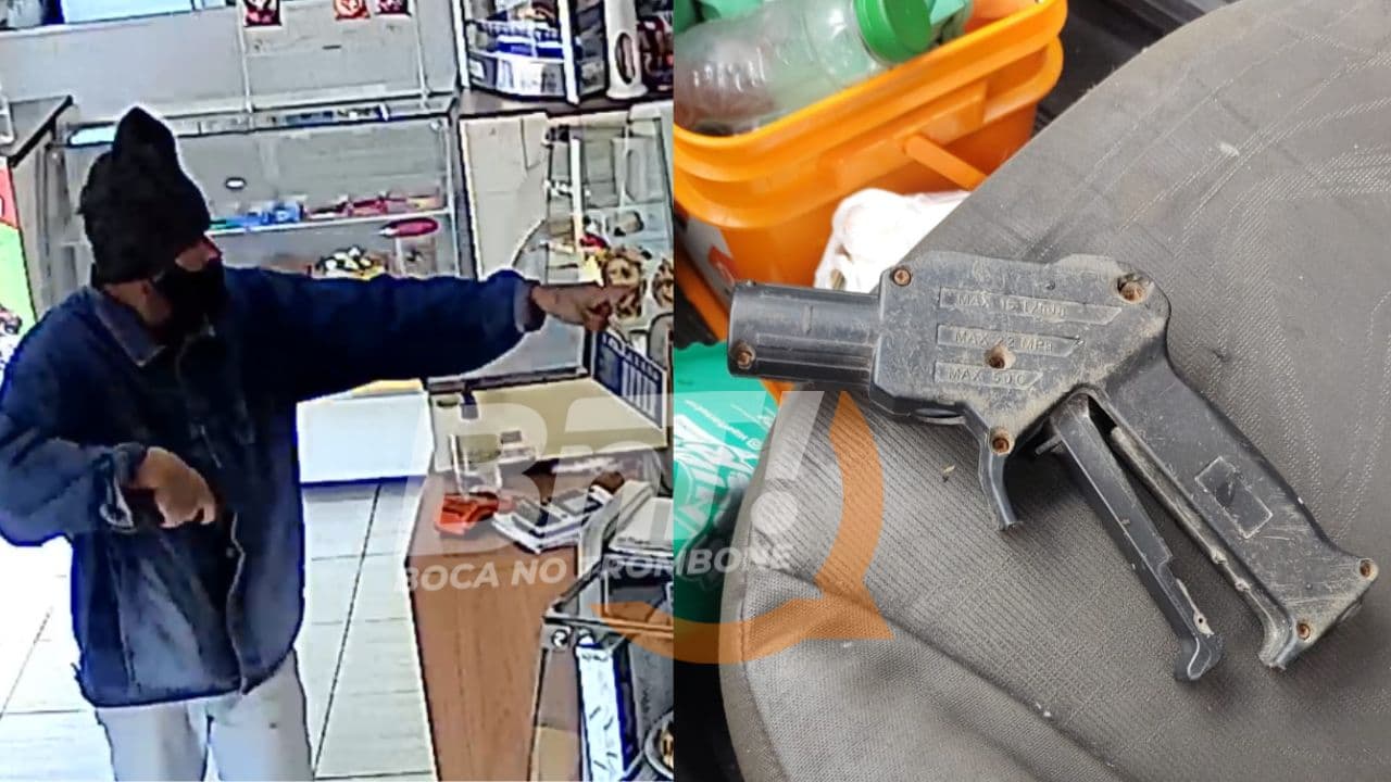 Assaltante usa pistola de lavadora em assalto na Palmeirinha