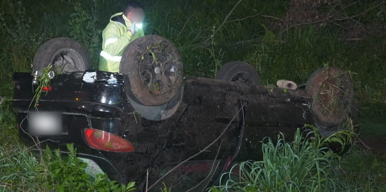 Capotamento na BR-376 deixa cinco feridos