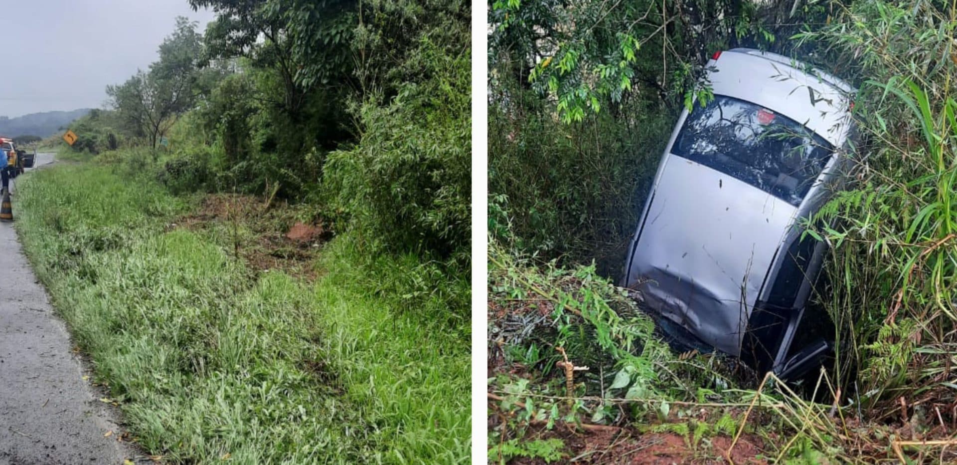 Carro sai de pista e ocupantes ficam ilesos na PR-151