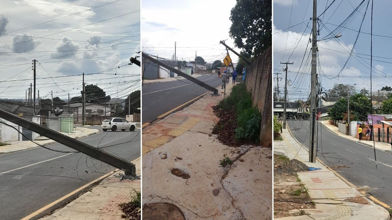 Caminhoneiro foge após derrubar poste de luz e deixar mais de 300 casas sem luz no Boa Vista