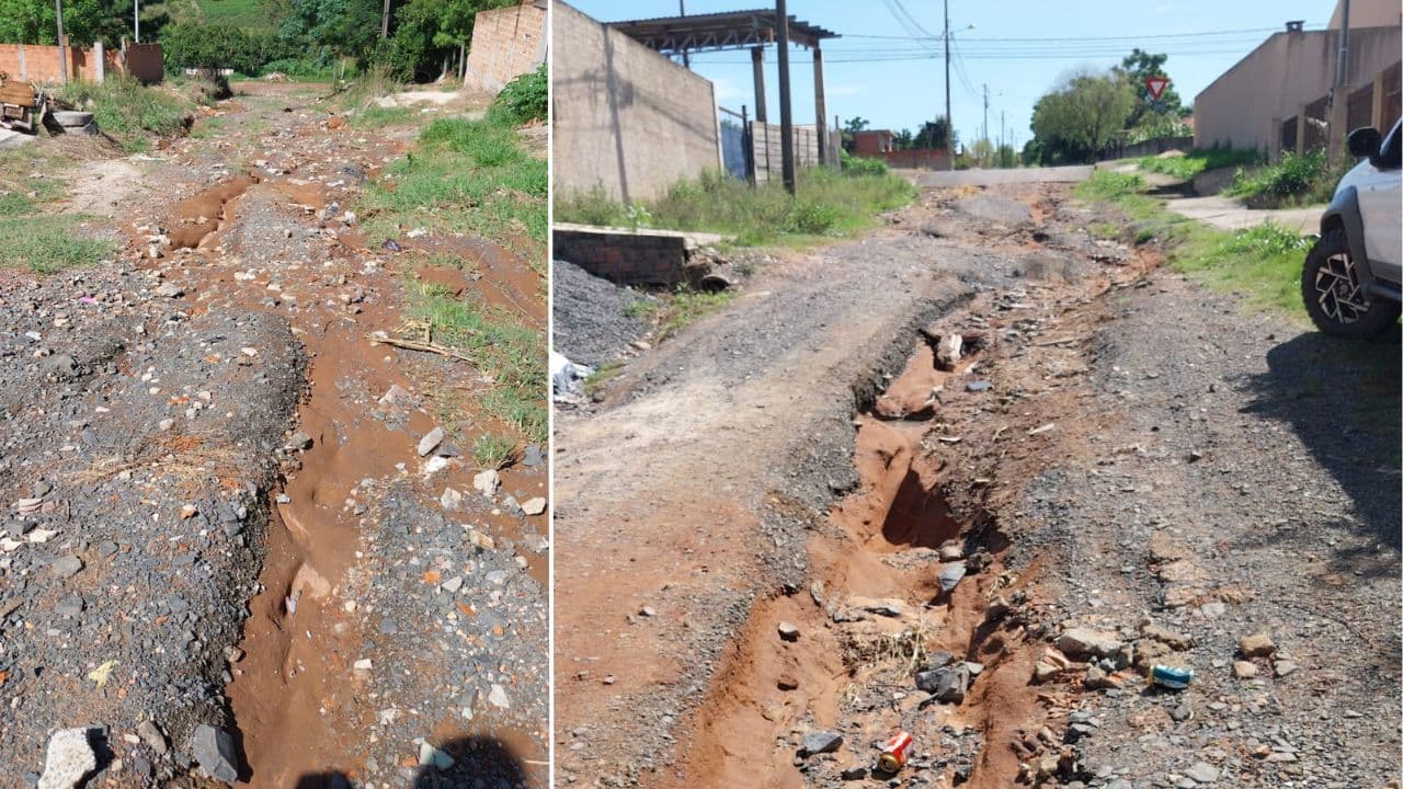 Moradores do Lagoa Dourada voltam a cobrar prefeitura sobre rua precária após dois anos sem ações
