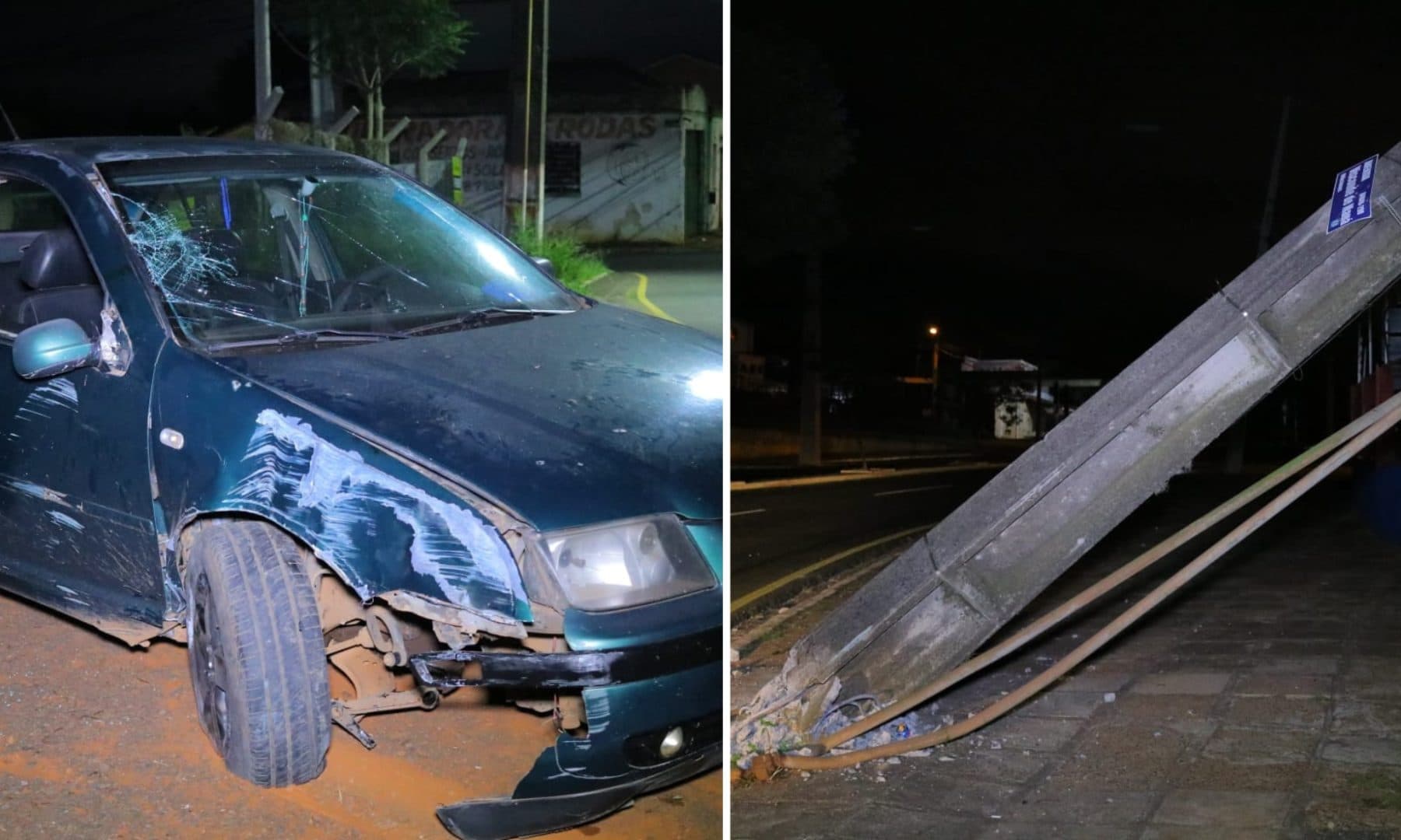 Motorista colide contra poste após ‘ser fechado’ em avenida de PG