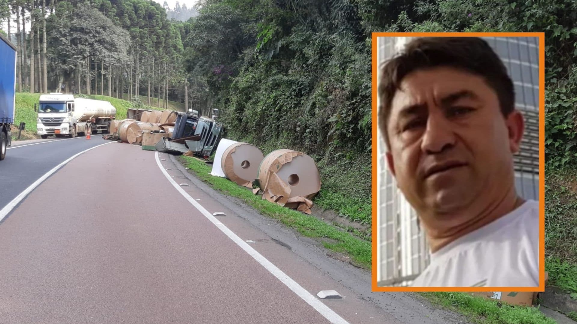 Identificado homem que morreu esmagado por bobina de papel na BR-277