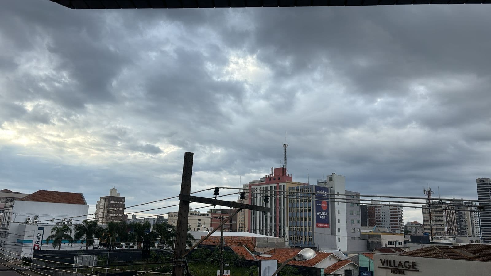 Pancadas de chuva podem ocorrer em Ponta Grossa e região nesta quarta-feira