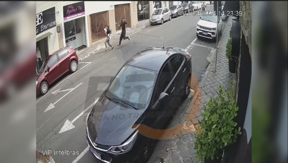 Câmeras de segurança flagram suposto sequestro no Centro de PG