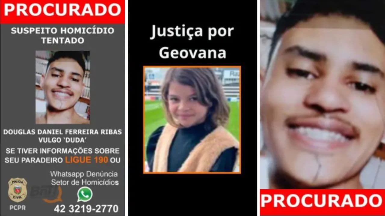 Segue foragido envolvido na morte da pequena Geovana em PG
