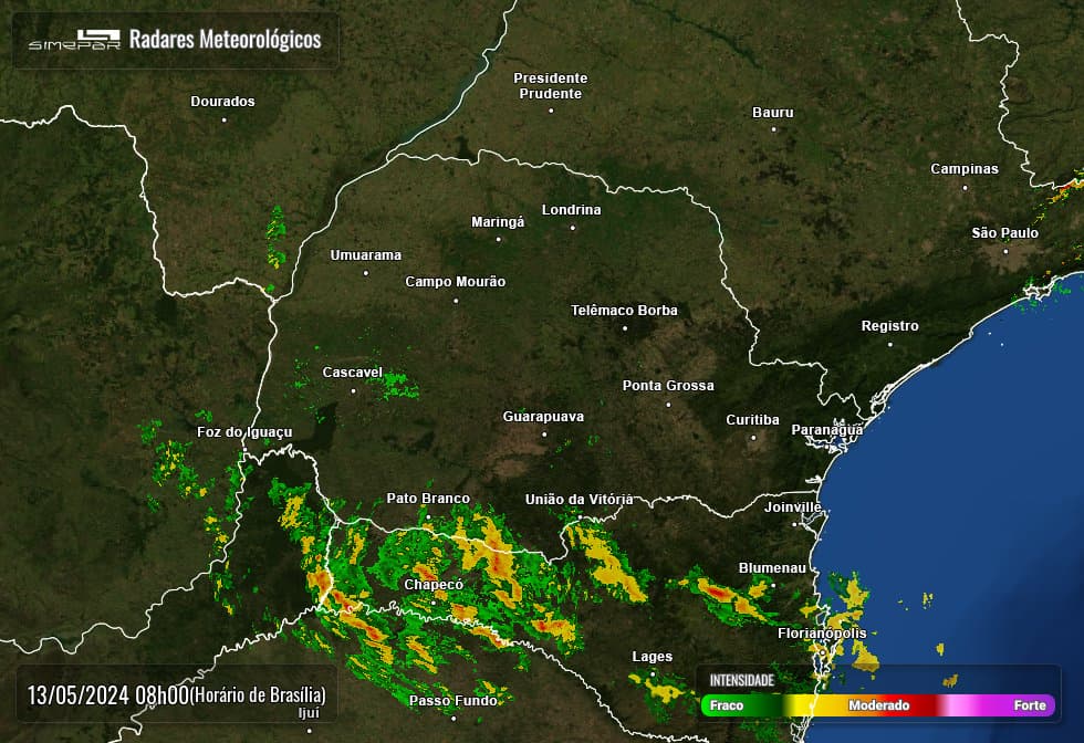 Frente fria avança a partir desta segunda-feira e provoca chuva e queda nas temperaturas em PG e região