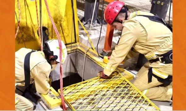 Trabalhador preso em silo de 30 metros é resgatado pelos Bombeiros em Ponta Grossa