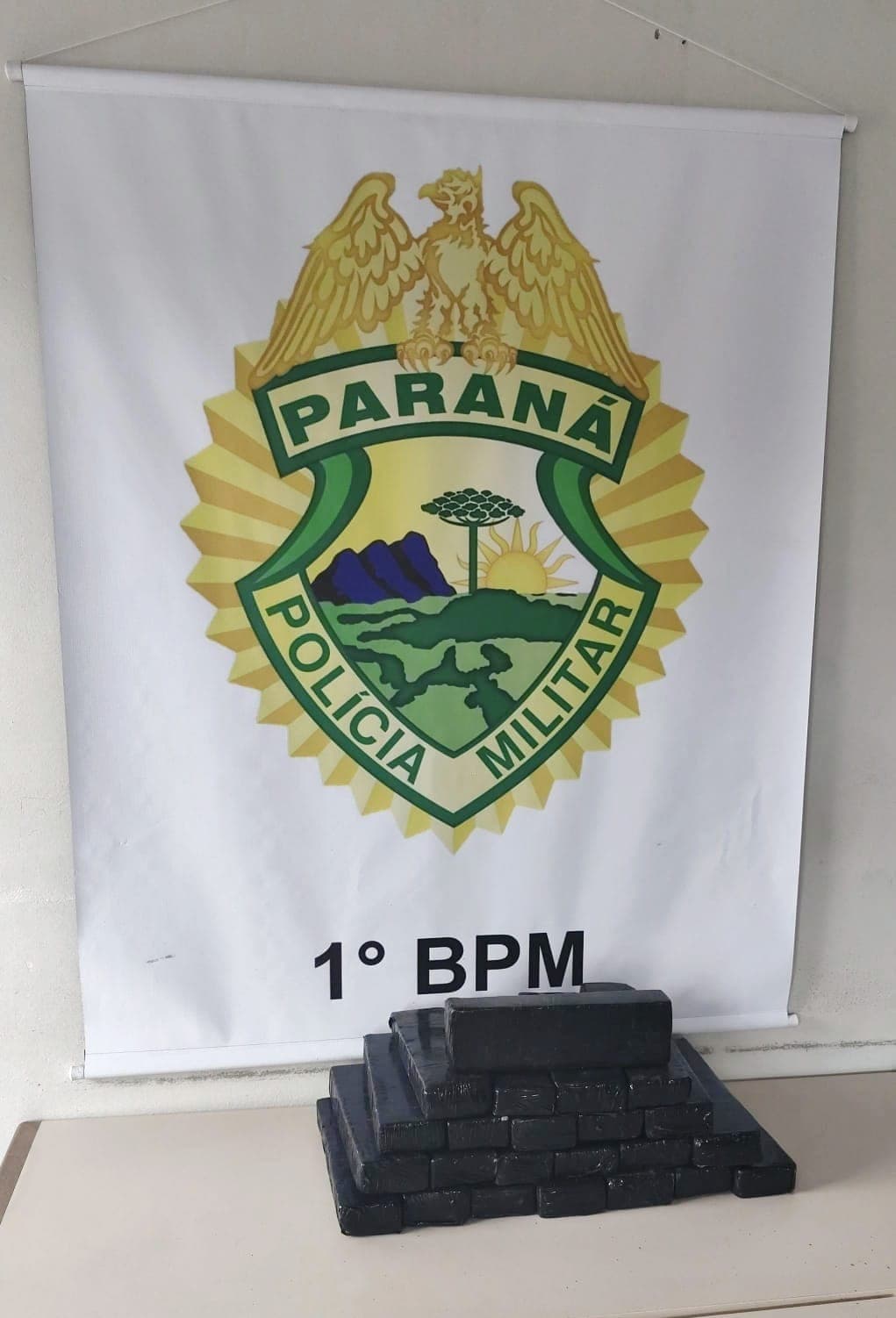 Polícia Militar apreende 15 kg de maconha e prende foragido na BR-373, em Ponta Grossa