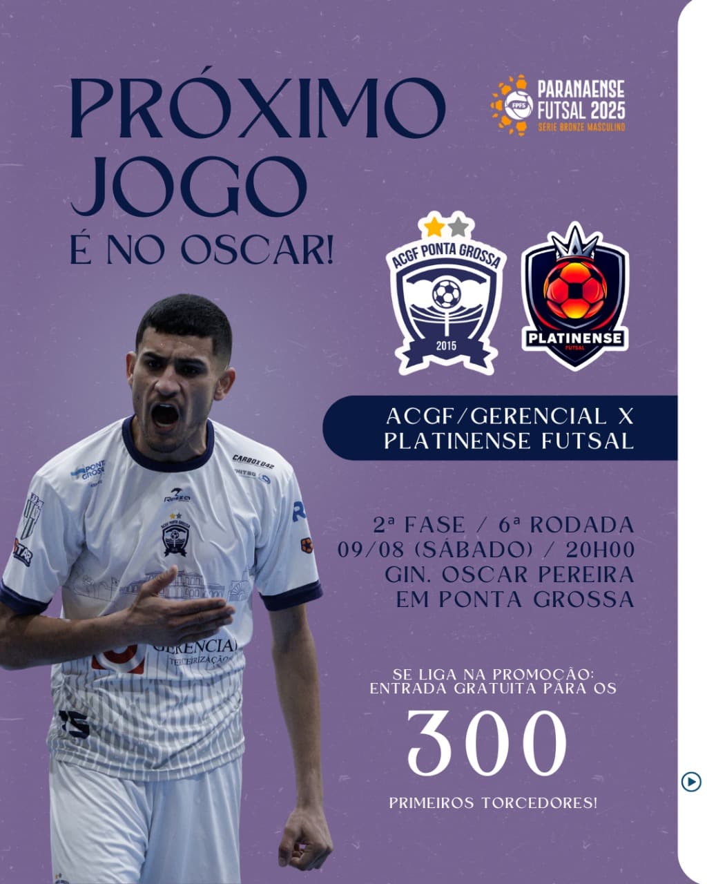  Promoção é patrocinada pelo Atacadão da Paz e busca incentivar o acesso do público aos jogos da Série Bronze. 