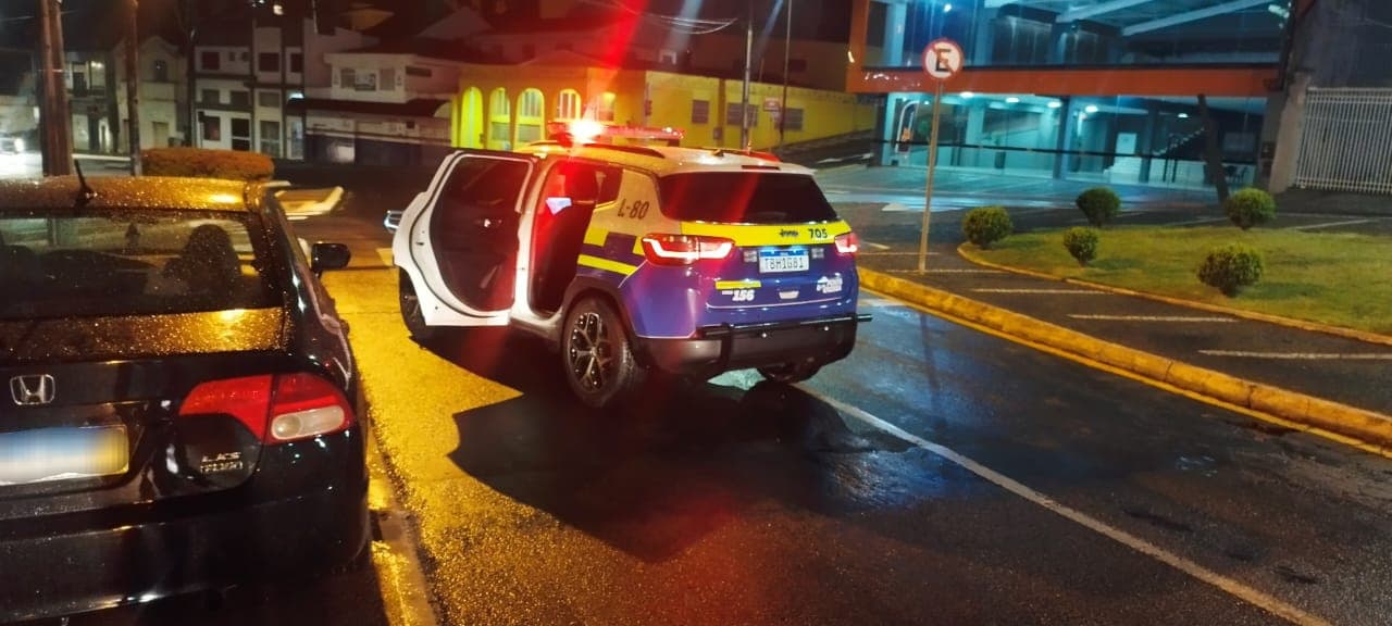 Preso zigue-zague em Ponta Grossa