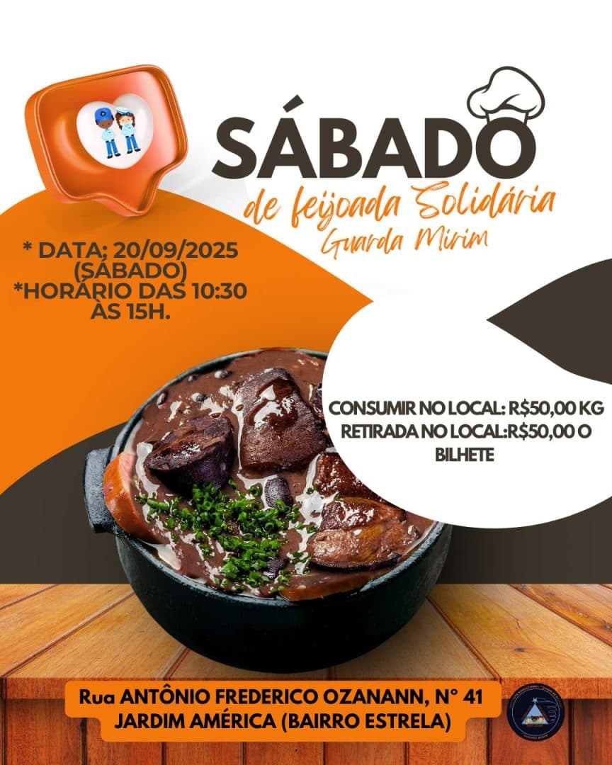 Guarda Mirim de Ponta Grossa promove feijoada solidária para manter atendimento de 430 crianças e adolescentes. Participe e ajude!
