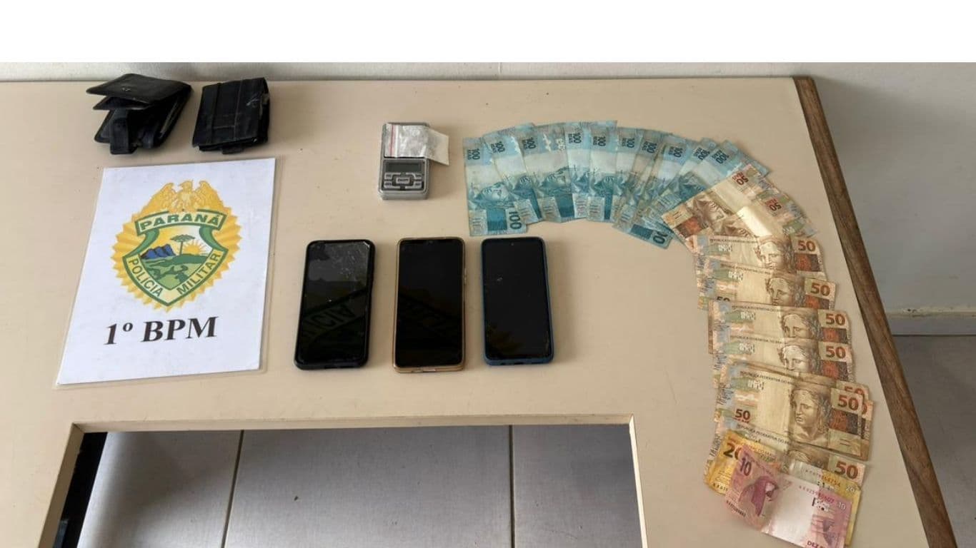 Furto qualificado: homem é preso com celular, drogas e dinheiro apreendidos em PG