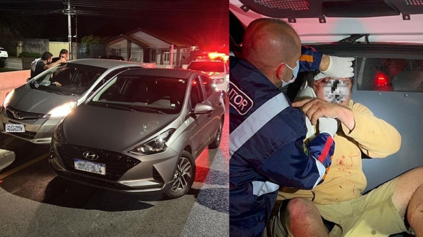Motorista bêbado fecha carro de família e causa colisão em Ponta Grossa