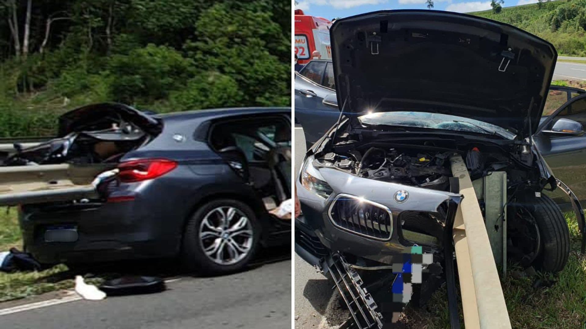 Criança morre após defensa metálica atravessar carro na BR-376 em Tibagi