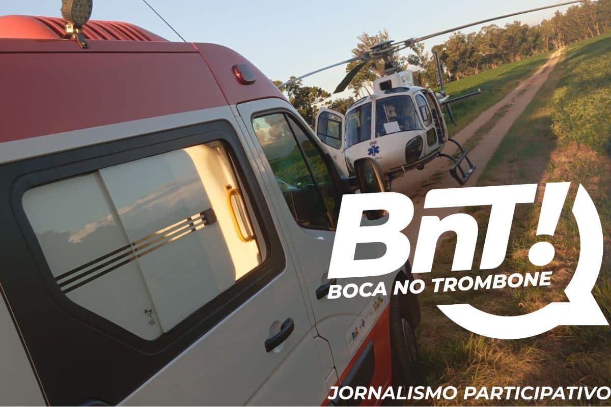 Mulher é levada de helicóptero após queda de moto na região de Itaiacoca em PG