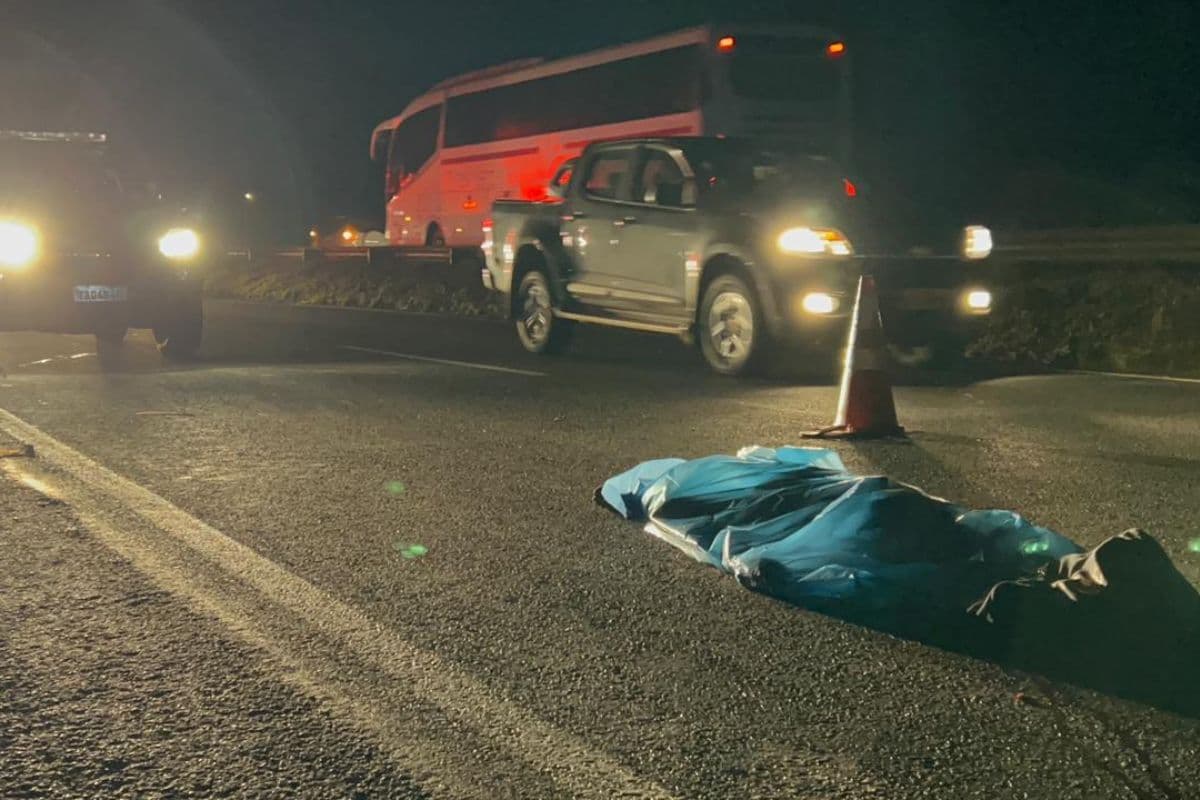Acidente com óbito na BR-376 em Ponta Grossa mobiliza equipes de socorro na noite desta quinta (8)