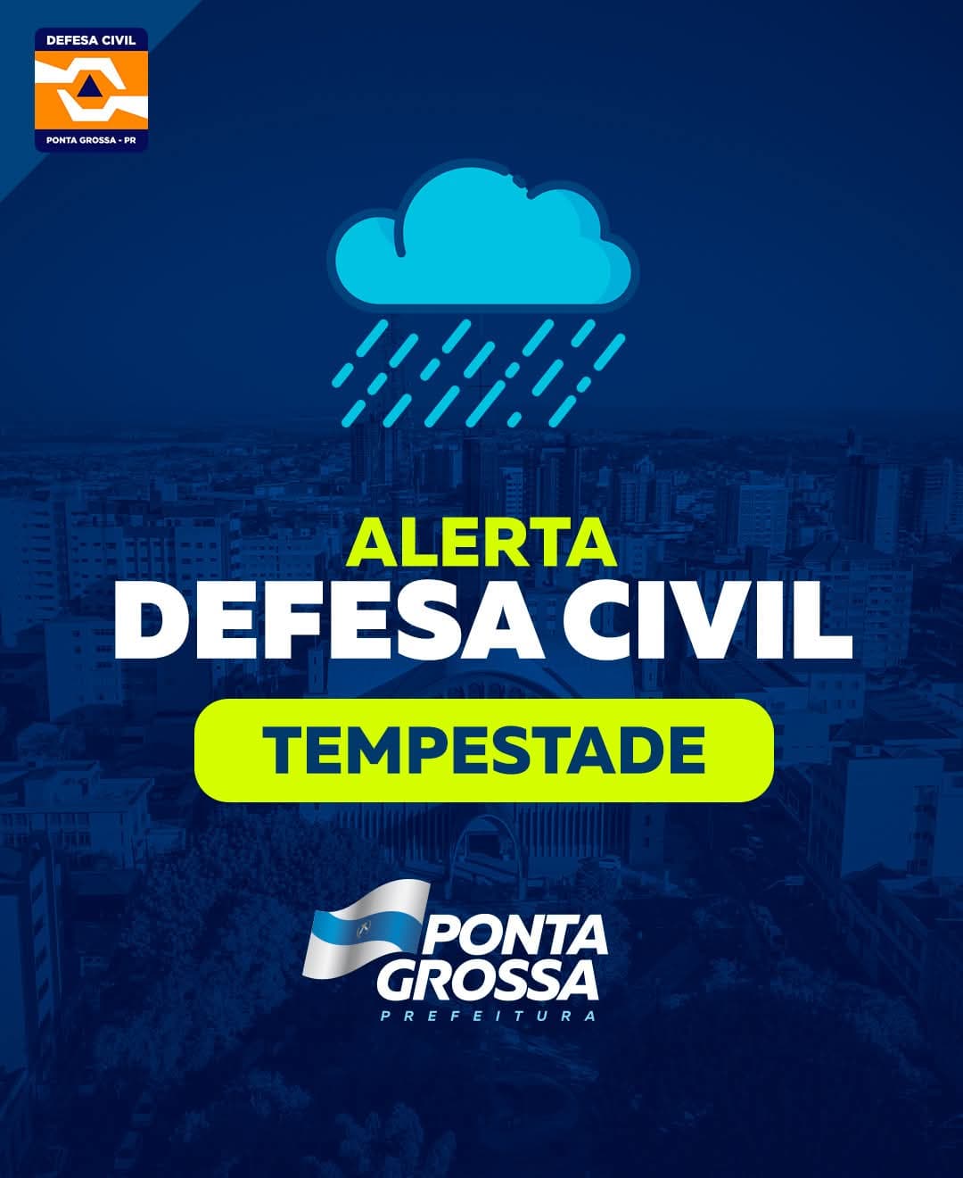 alerta de tempestade