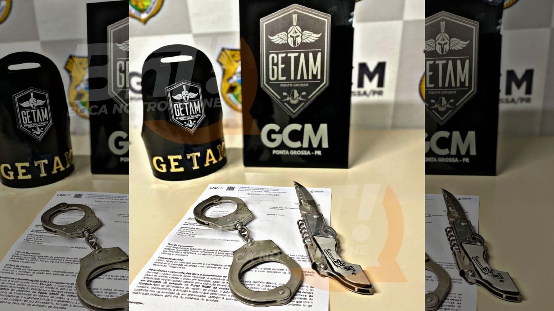 Homem com mandado de prisão agride enteada com facão e acaba preso pelo GETAM