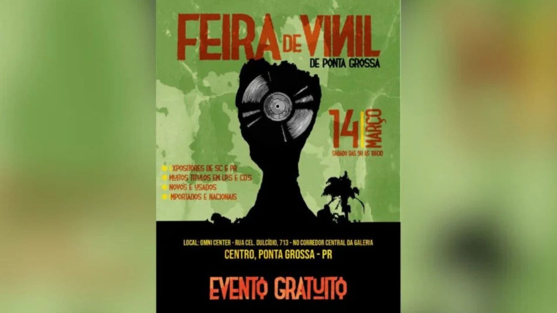 Feira de Vinil de Ponta Grossa acontece neste sábado na Galeria Omni Center