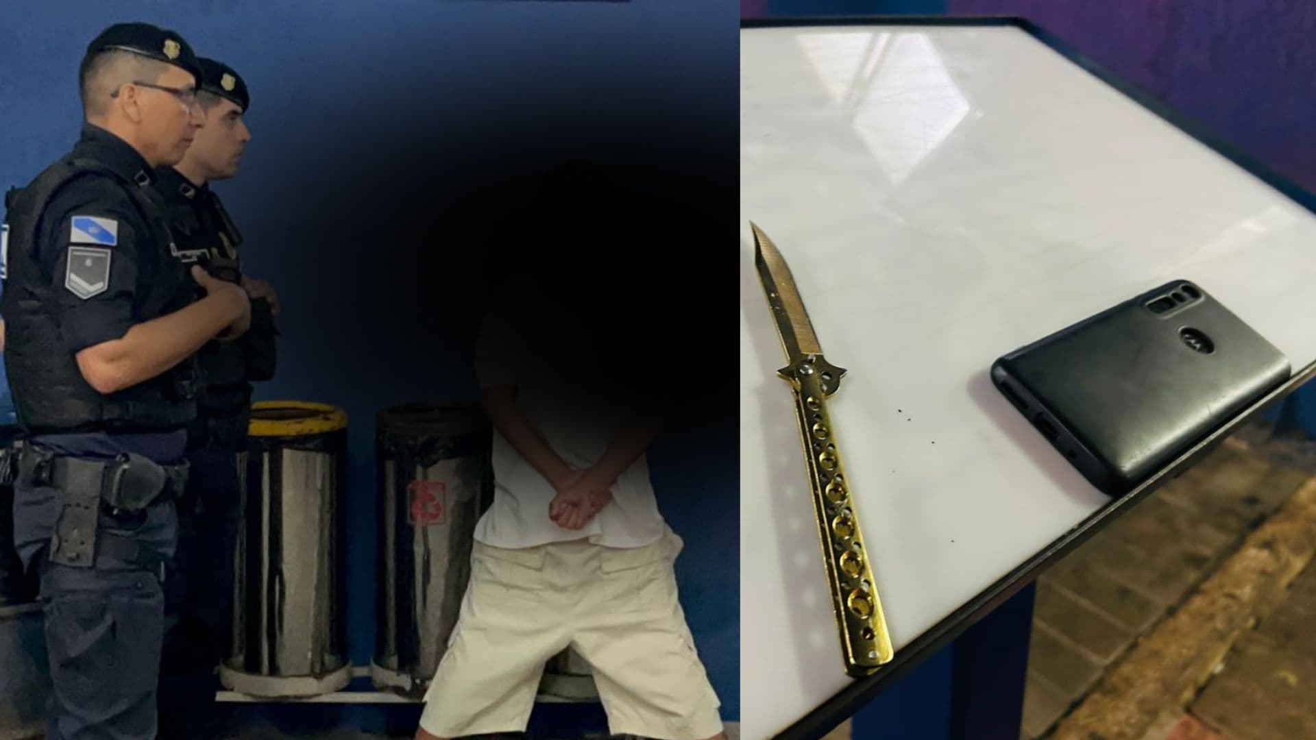 Menor armado com estilete ameaça homem no terminal e é apreendido pela GCM em PG
