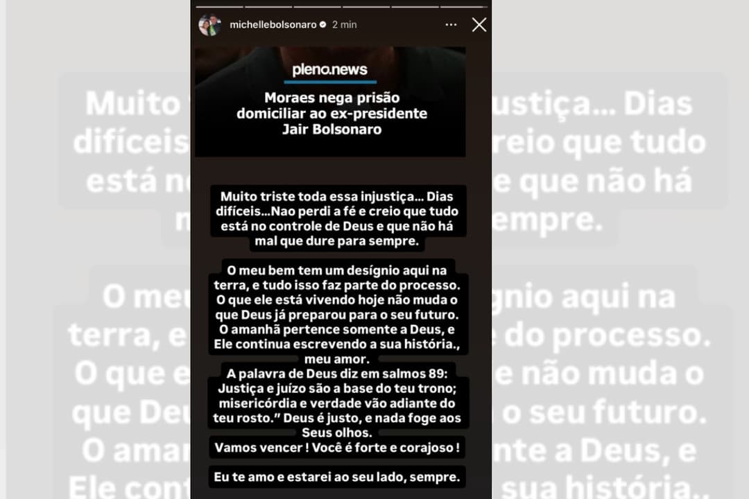 Michele Bolsonaro reage