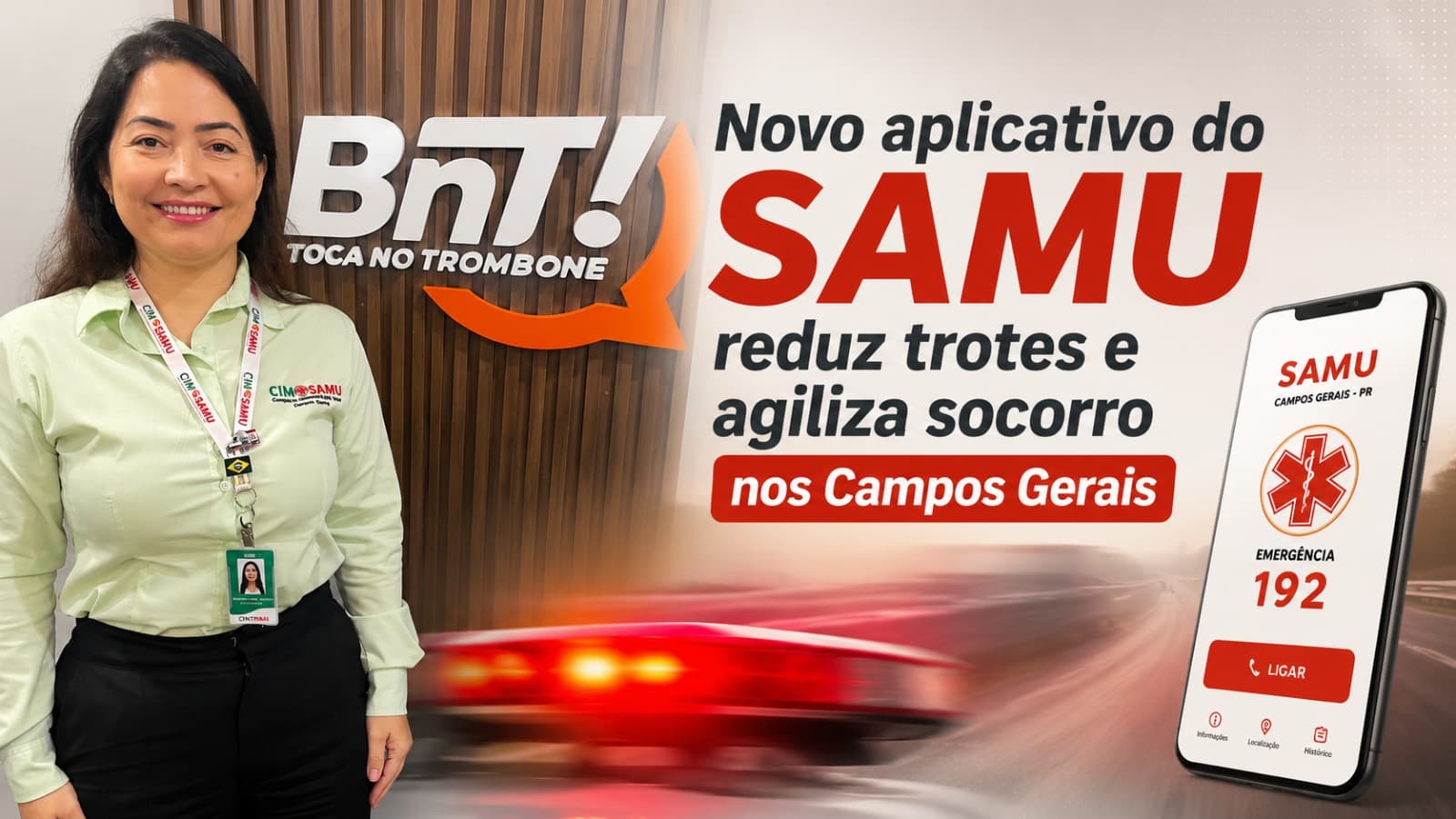 Novo aplicativo do SAMU reduz trotes e agiliza socorro nos Campos Gerais