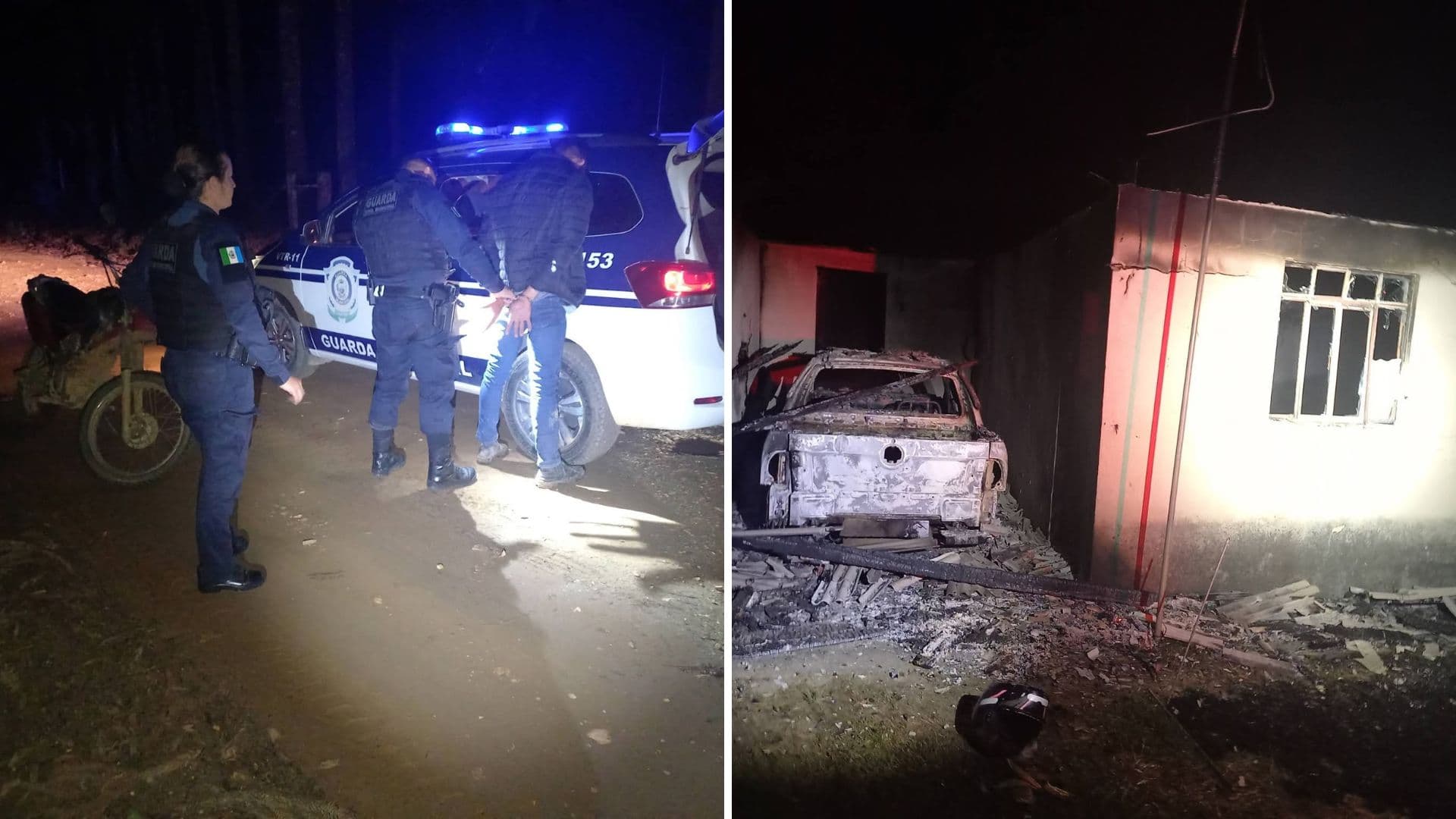 Filho tenta matar o pai em Castro e caso termina com casa e carro incendiados