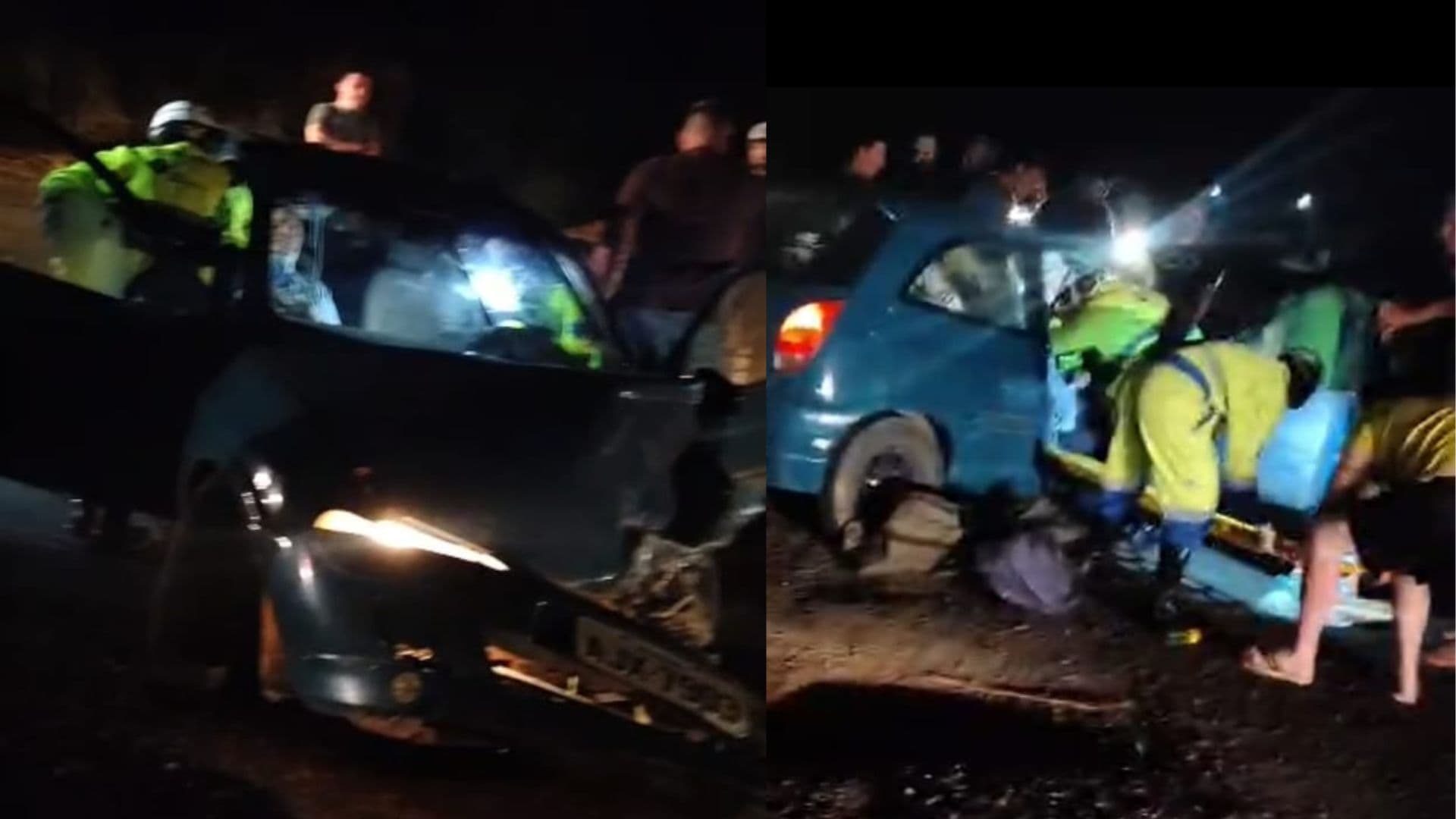 Colisão frontal na BR-373 entre Ipiranga e Ponta Grossa deixa mulher ferida