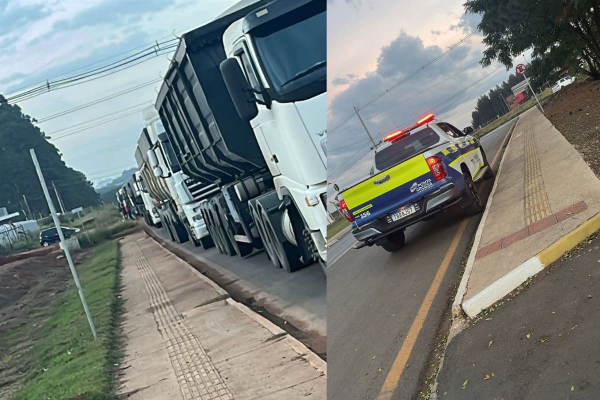 Pátio de empresa onde irmãos caminhoneiros foram mortos passa por fiscalização do Trânsito em PG