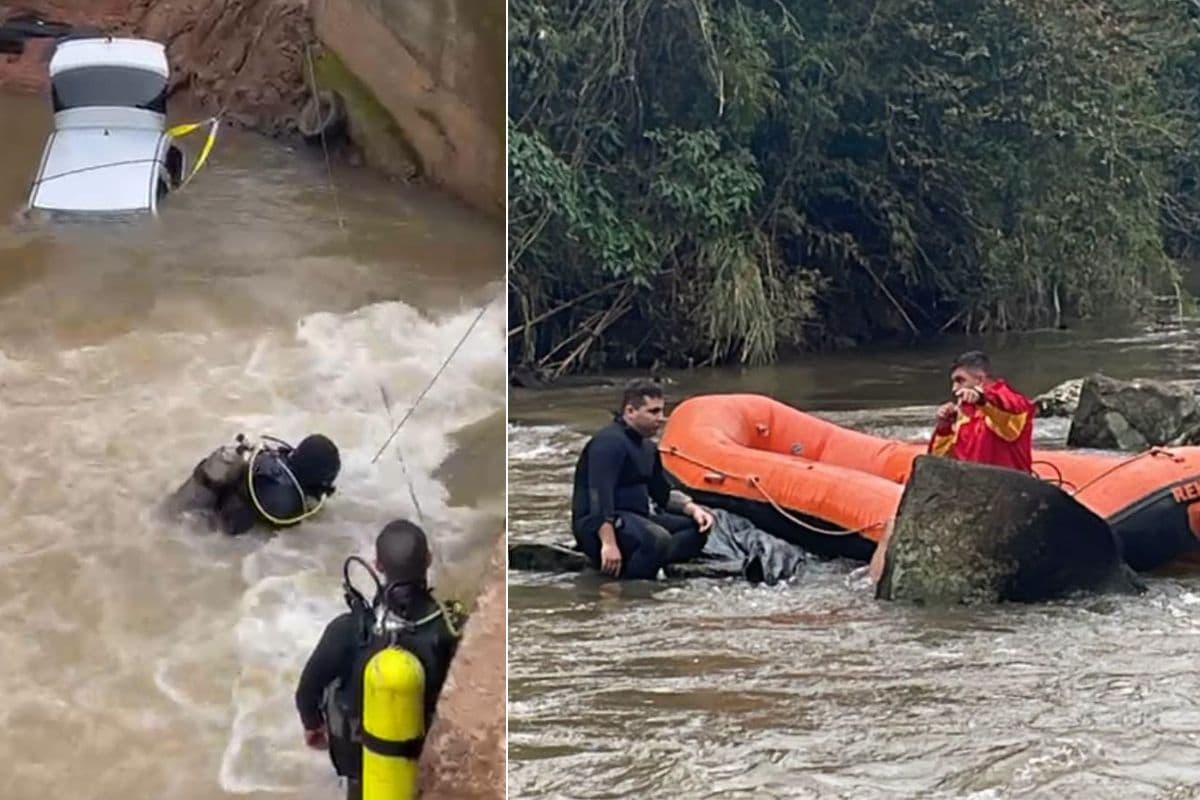 Tragédia: Criança de 6 anos é encontrada morta após carro cair de ponte no Paraná