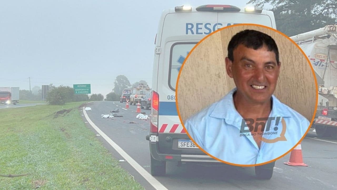 Identificado motociclista que foi esmagado por carreta na PR-151 em Carambeí