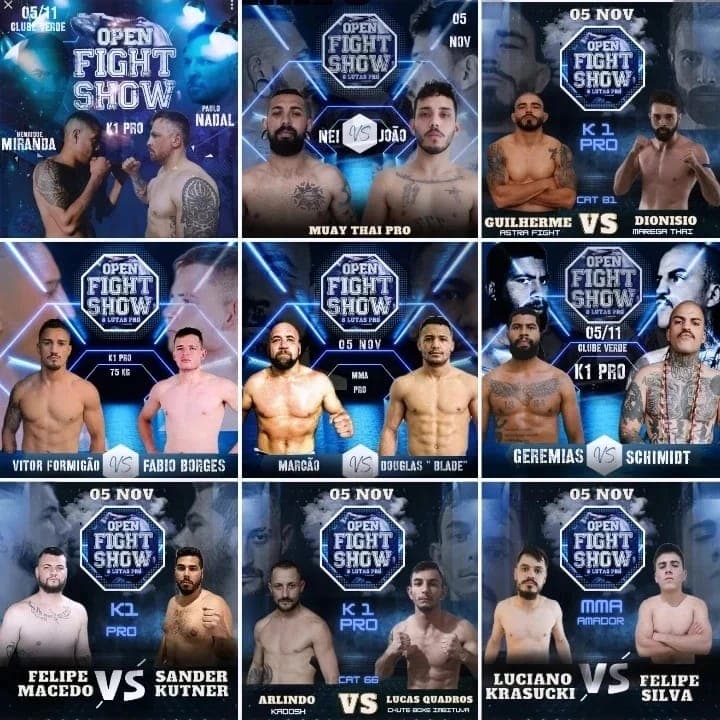 Open Fight Show promete movimentar o cenário de lutas em Ponta Grossa