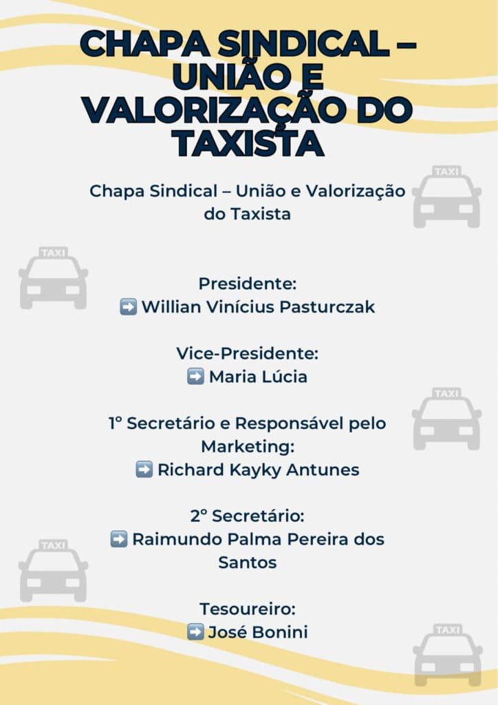 Taxistas de Ponta Grossa lançam chapa sindical e apresentam frota renovada
