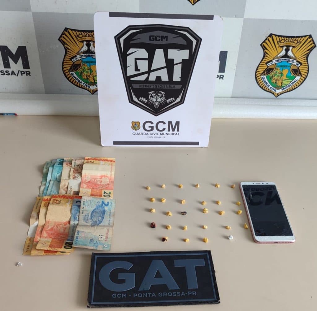 GAT Bravo da GCM preende menor com crack na região central de PG