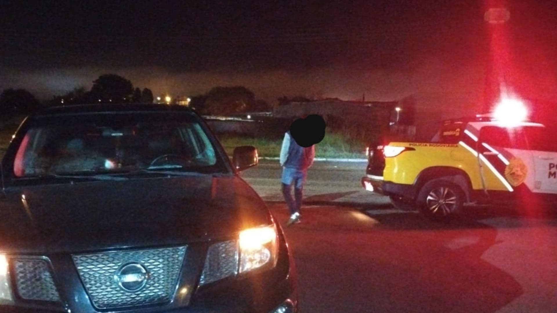 Pedestre fica ferido após atropelamento na PR-340 em Castro