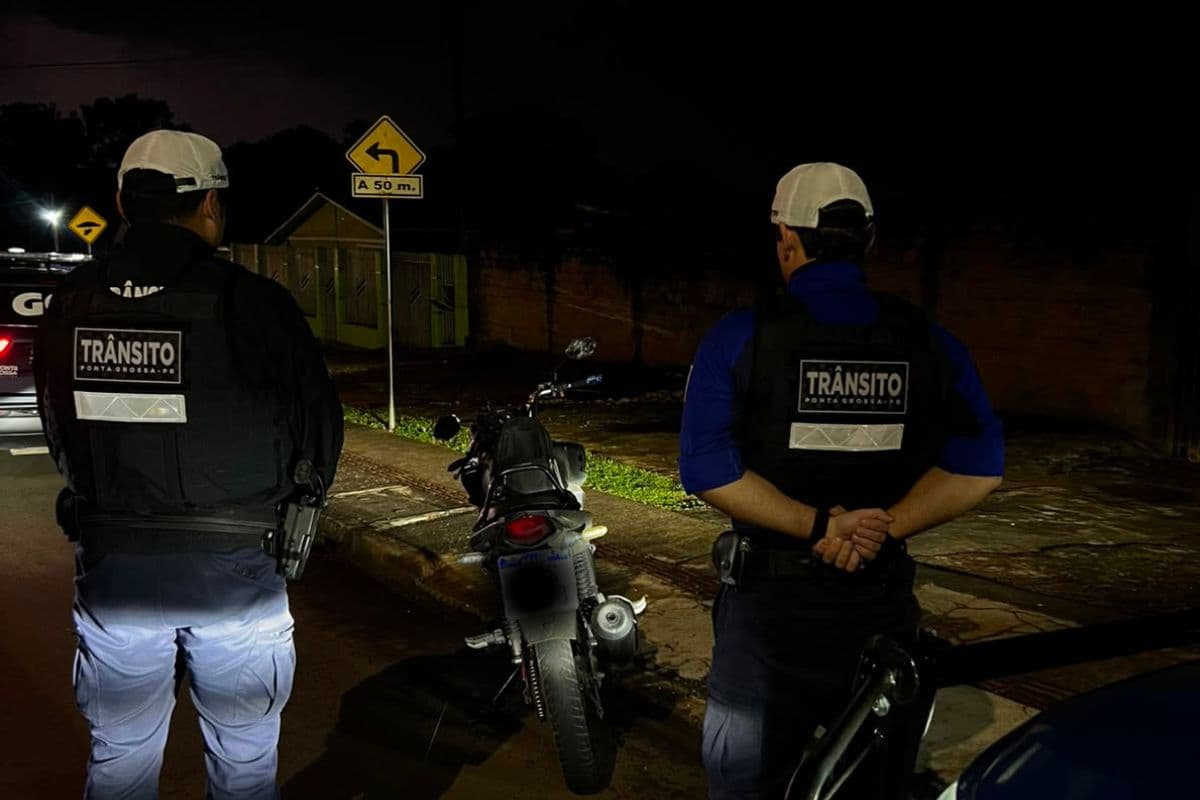 Motocicleta com R$ 109 mil em débitos é recolhida em Ponta Grossa