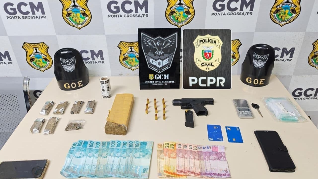 Dois homens são presos por tráfico de drogas durante operação integrada em Ponta Grossa