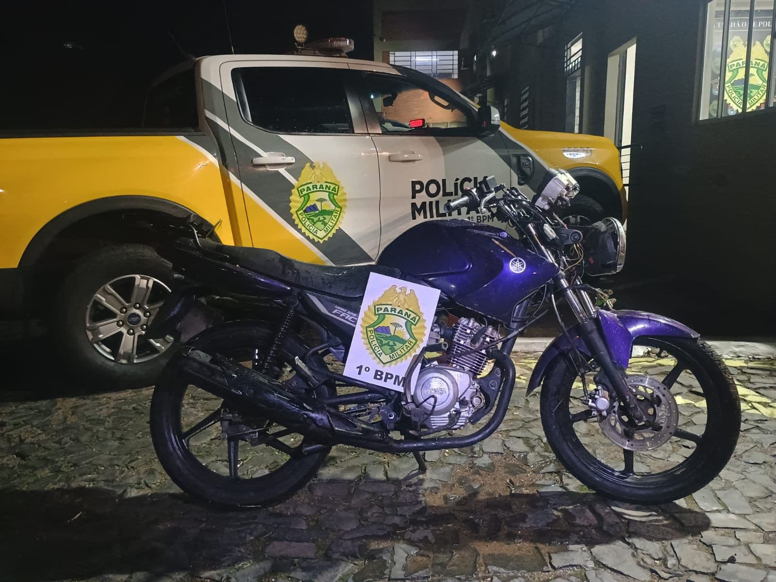 Polícia Militar recupera motocicleta furtada em Ponta Grossa