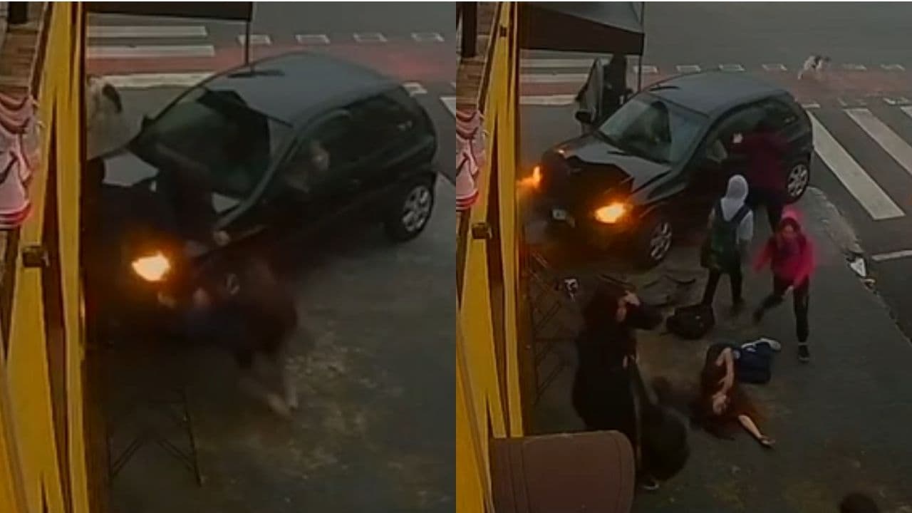 Motorista é suspeita de atropelar duas adolescentes de propósito em Castro