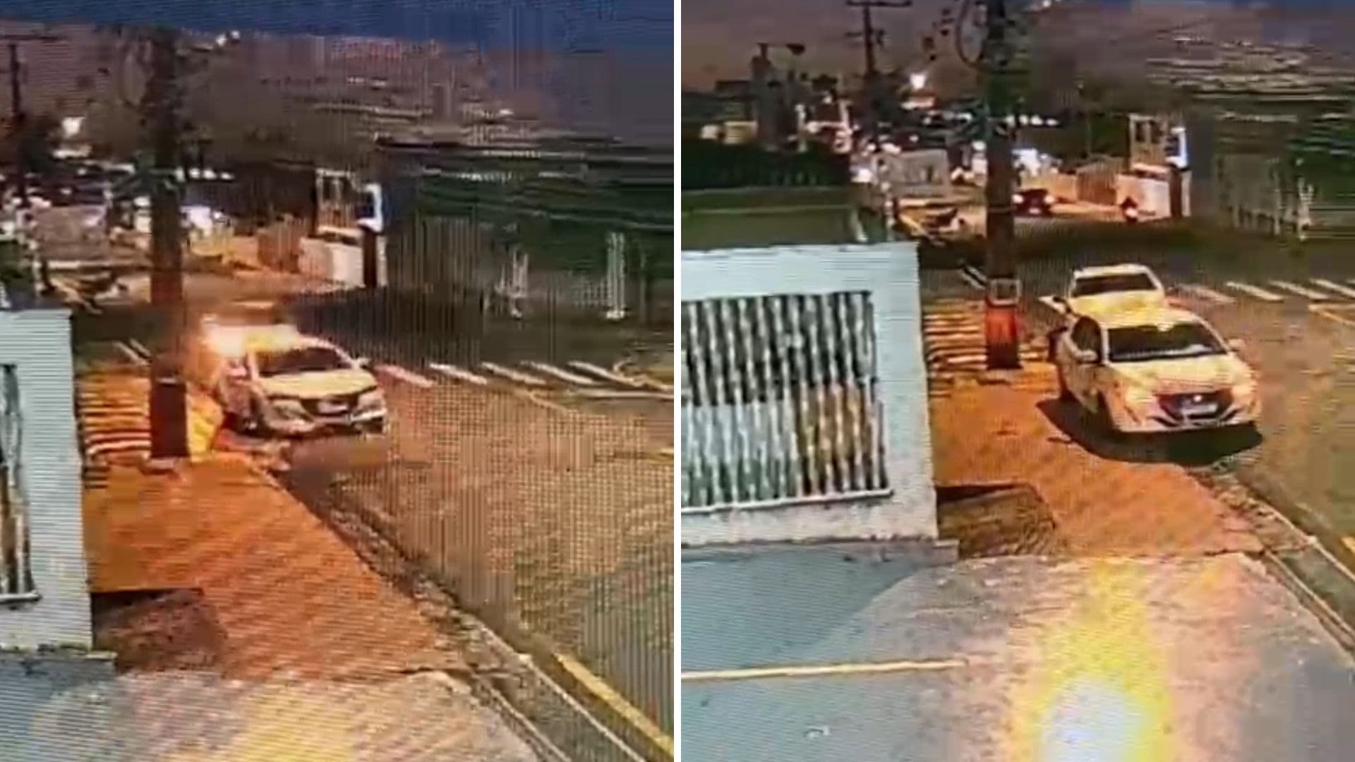 Vídeo: Motorista foge após bater em carro estacionado em Ponta Grossa