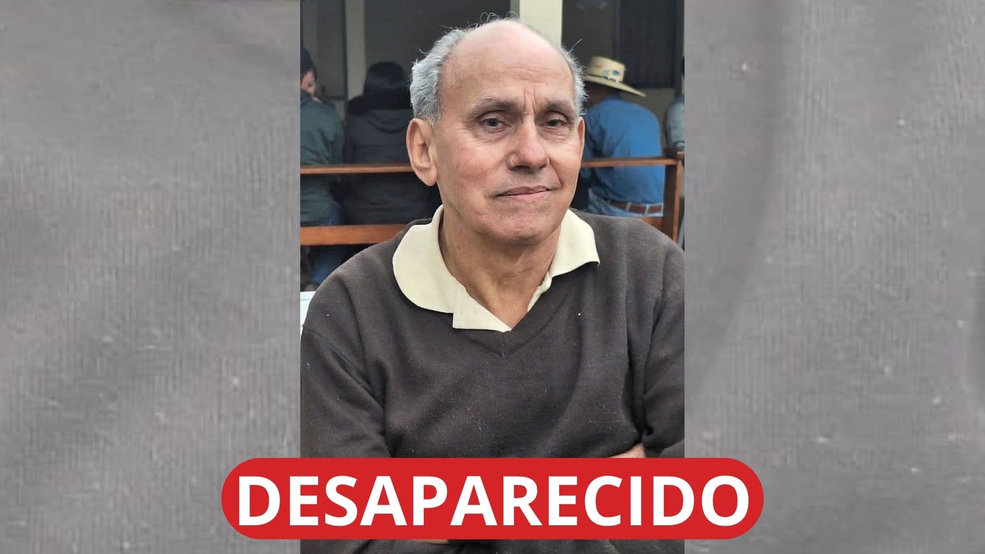 Idoso de 76 anos está desaparecido em Piraí do Sul